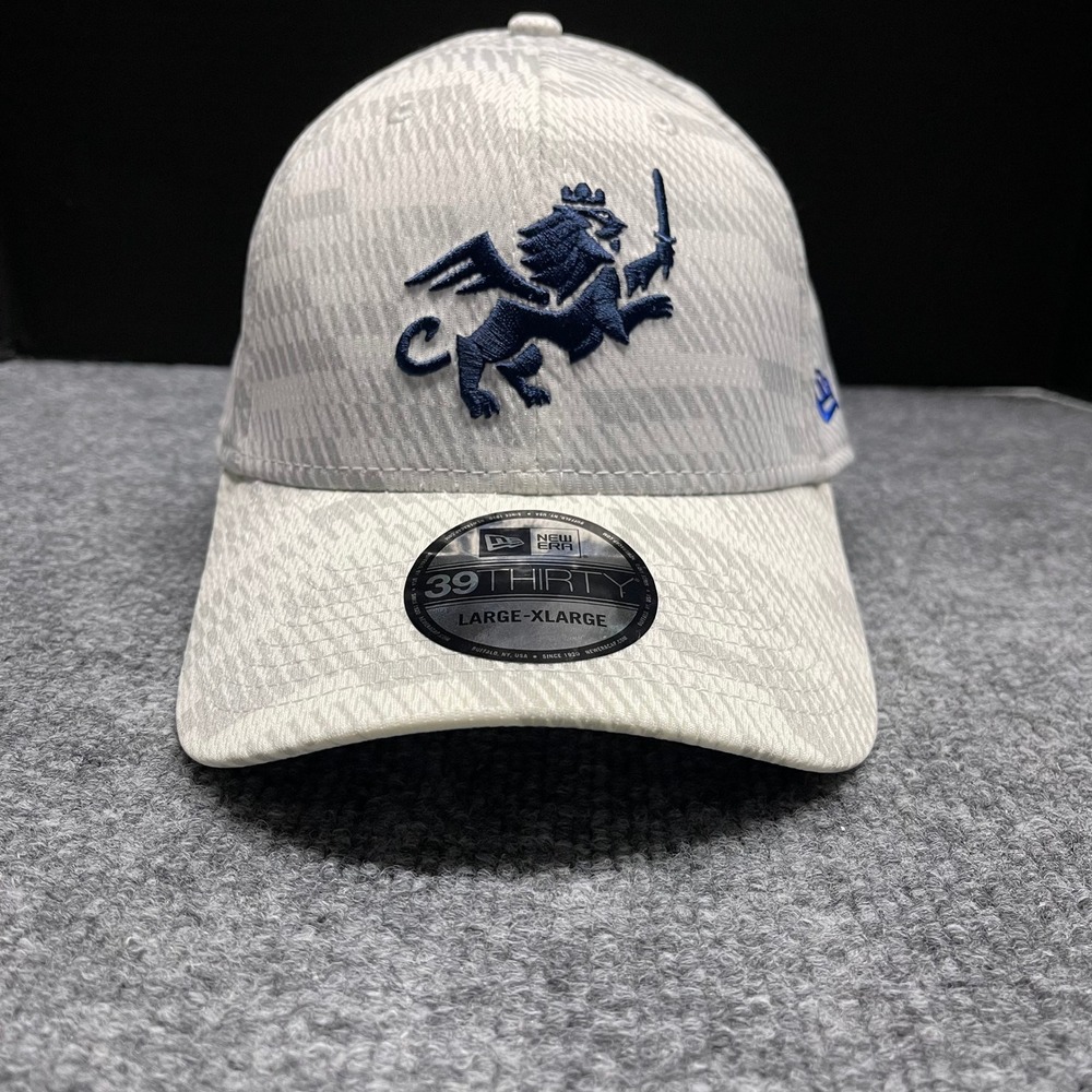 FC Cincinnati Hat Cap Mens L/XL White Grey MLS Soccer Stretch Fit Graded Flex